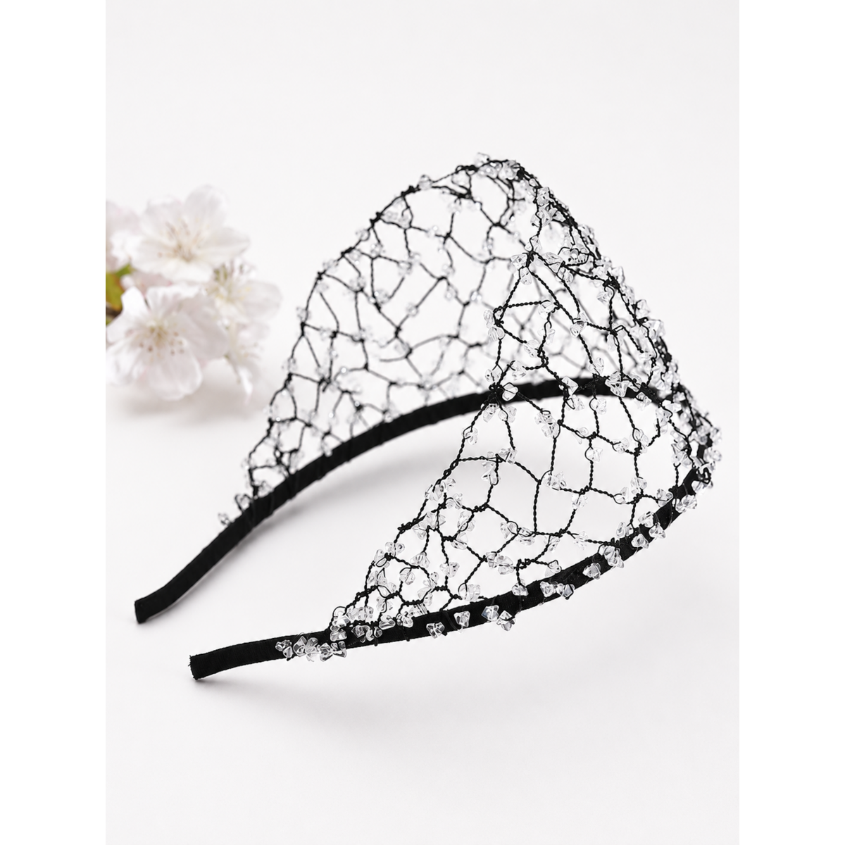 Luxe Knitted Crystal Hairnet