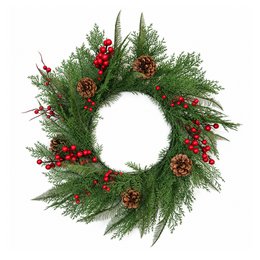 Kerstkrans Rode Bessen Ø45 cm