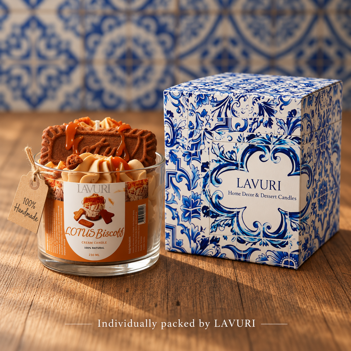 LAVURI LOTUS BISCOFF – Handmade Soy Dessert Candle
