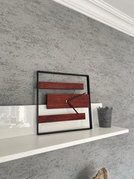 Moderne vægur ædle træ Padauk