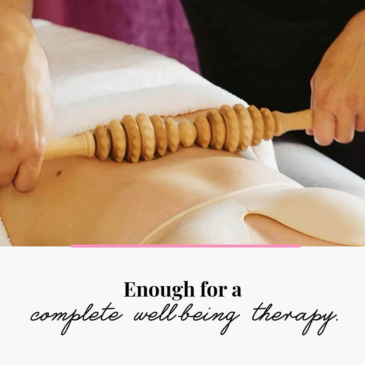 Oval Wooden Cellulite Massage Roller Lymphatic Drainage Massager Maderotherapy