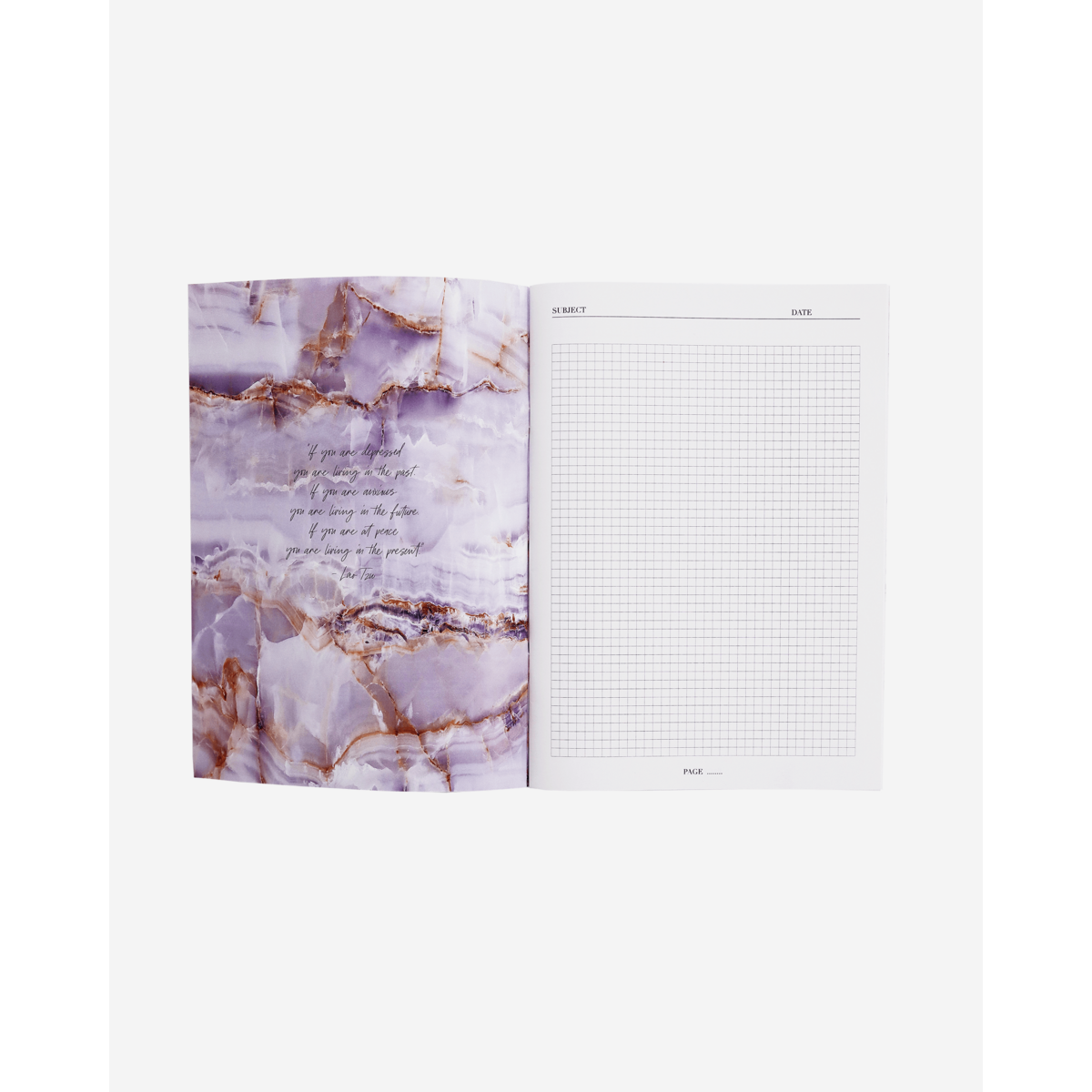 A4 Grid Notebook aus luxuriösem Amethyst