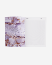 A4 Grid Notebook aus luxuriösem Amethyst