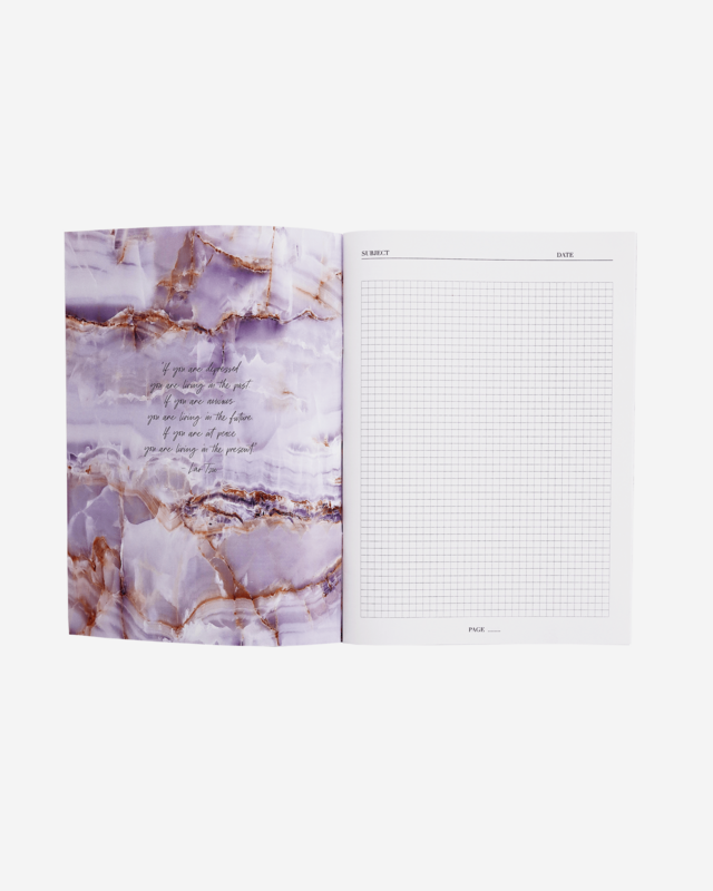 A4 Grid Notebook aus luxuriösem Amethyst