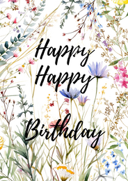 Sustainable card - Happy Happy Birthday
