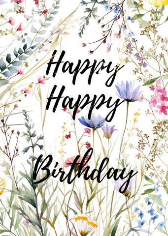 Duurzame kaart - happy happy Birthday