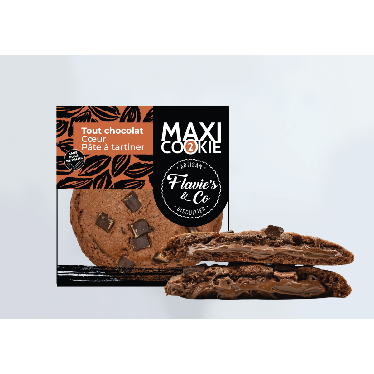 Maxi Cookie geheel chocolade – hartjespread