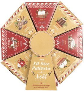 Advent calendar Patisserie Gift Wheel - 28 x 30 x 7 cm - Gift box with baking items - Baking stuff - Pissing bag with nozzle mouths