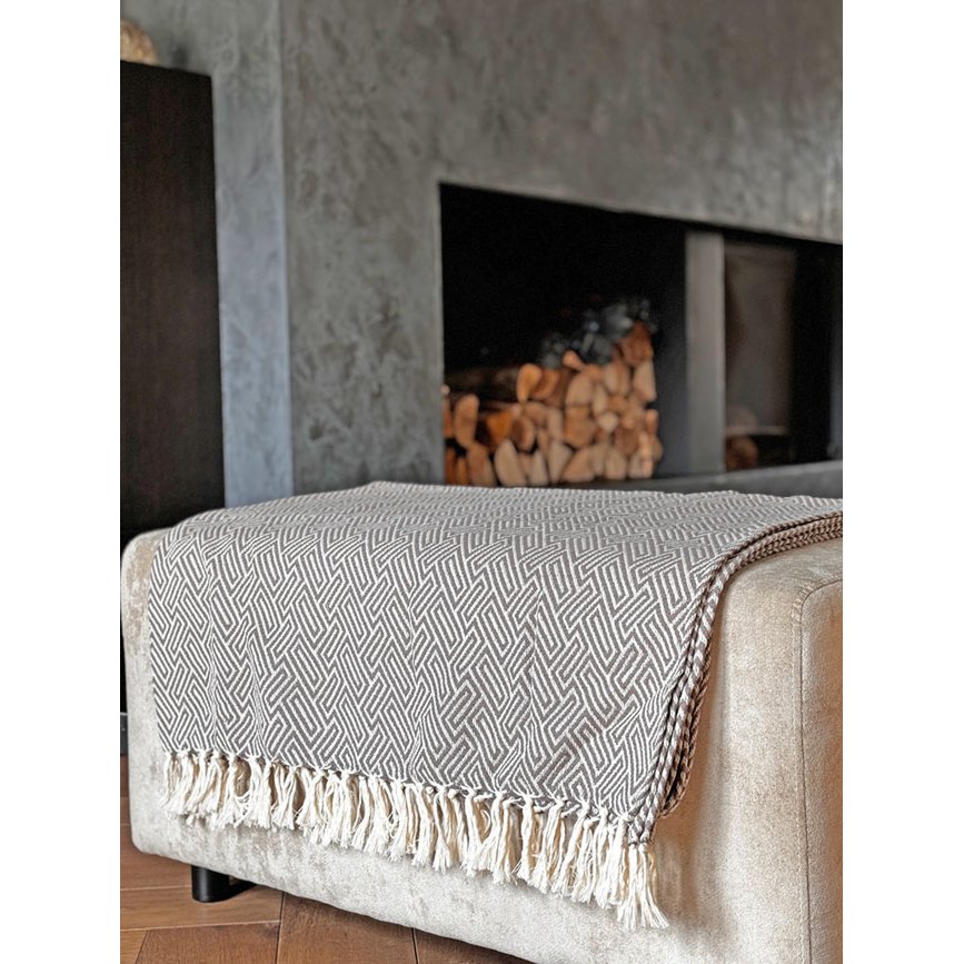 Plaid Throw Athene - Taupe - 150x250cm