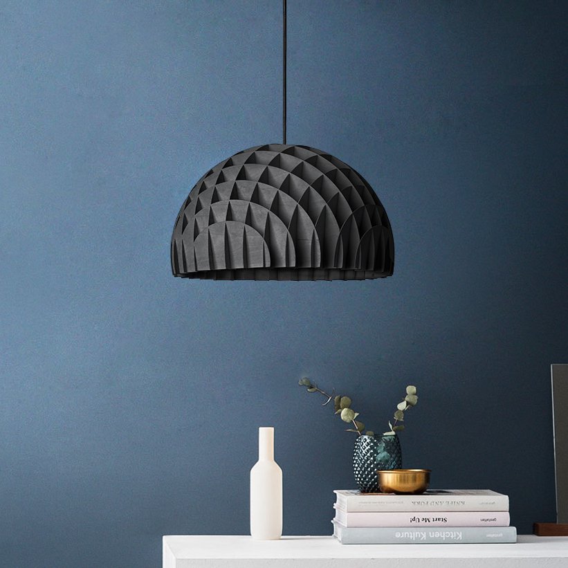 Loftslampe Arc Pendel Sort krydsfiner