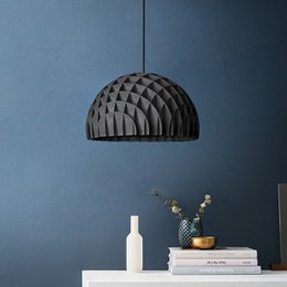 Loftslampe Arc Pendel Sort krydsfiner