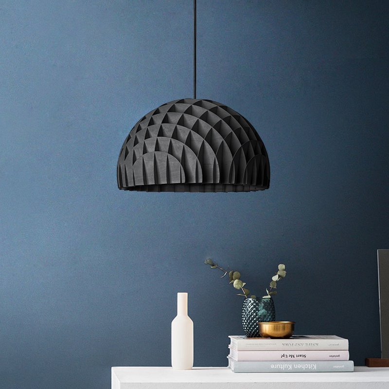 Loftslampe Arc Pendel Sort krydsfiner
