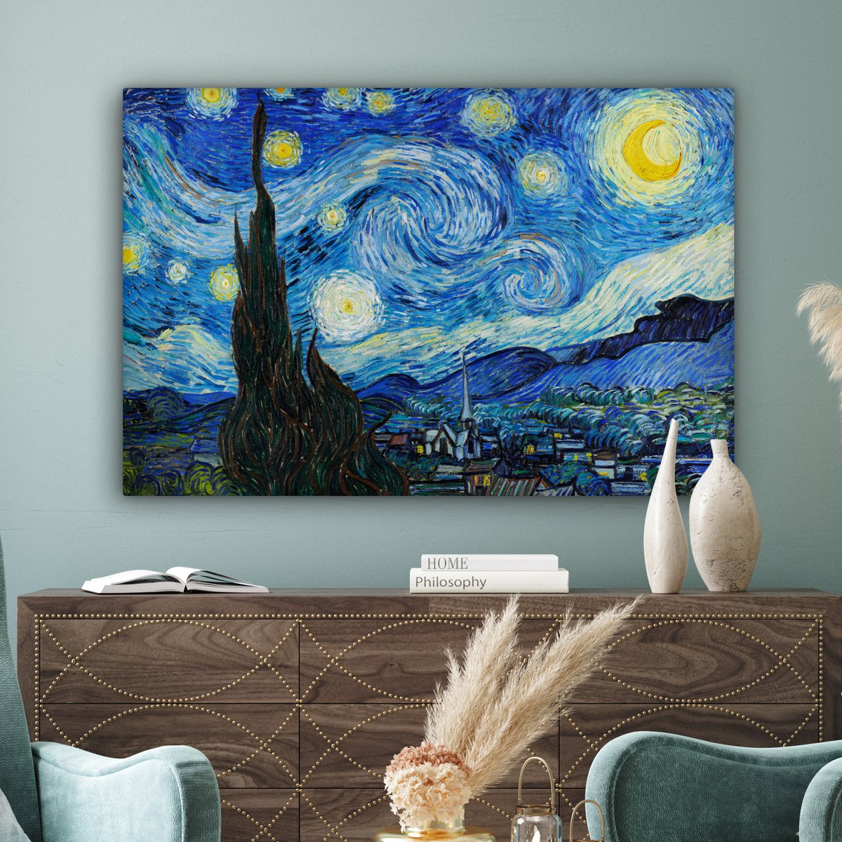 Leinwand Malerei - Wanddekoration - de Sterrennacht - Vincent van Gogh