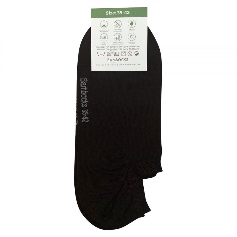 Calzini Bambocks Bamboo No Show Sneaker 4 paia Neri