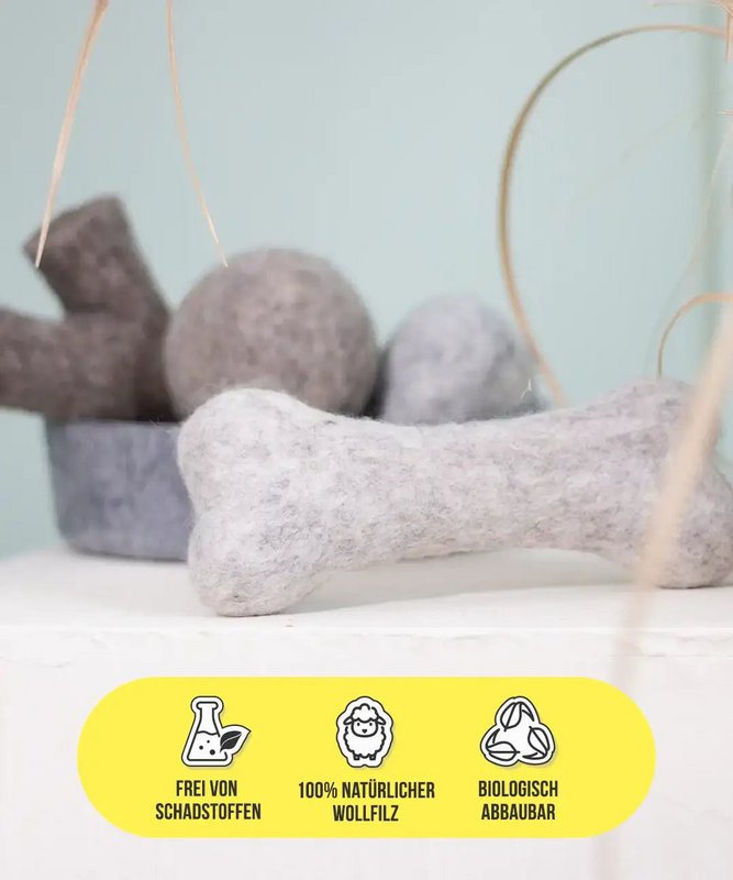 Buddy. Dog toys from Wollfilz "Bone"