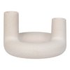 Candle Holder - Ceramic, Beige - Ø13x8.5 cm