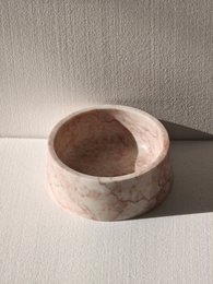 STUDIO ANIMAUX | Futternapf aus Marmor | Cremerose