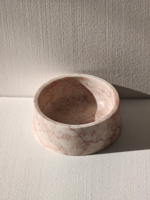 STUDIO ANIMAUX | Futternapf aus Marmor | Cremerose