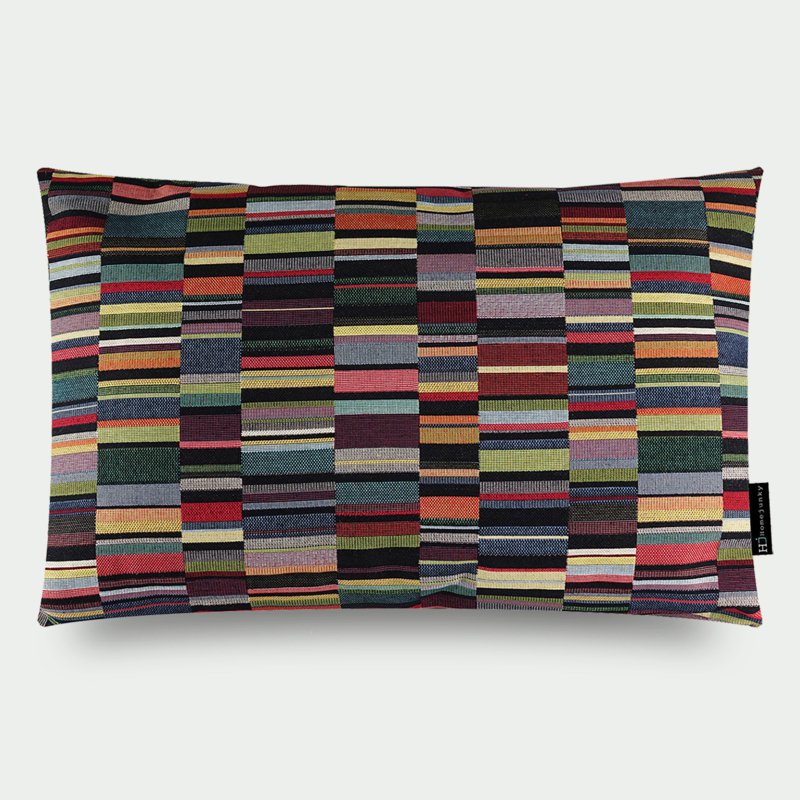 019 Pillow Jacquard dark short stripes 60x40