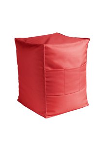 St. Tropez Outdoor Pouf rot 40x40x50cm