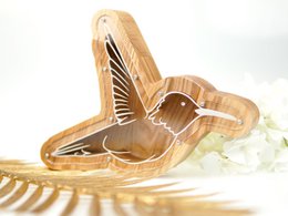 Wooden Piggy Bank Hummingbird