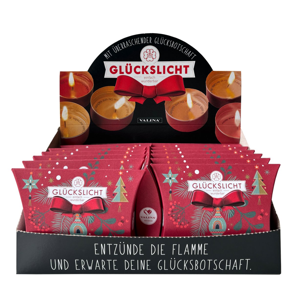 Lumière porte-bonheur / Dans le coffret cadeau avec un nœud découpé 🎀 / Chaleureusement / Joyeux Noël du fond du cœur / VE 15