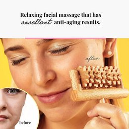 Set di massaggi per il corpo in legno Derma Roller per viso collo braccio mano