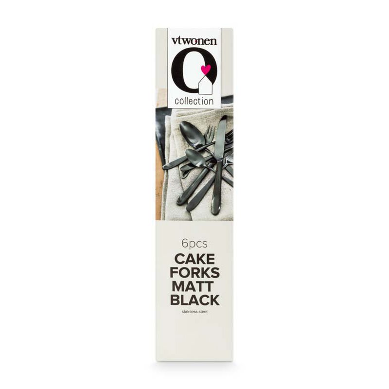 Set/6 Cake Forks Matt Black