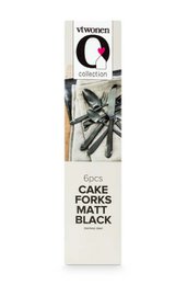Set/6 Cake Forks Matt Black