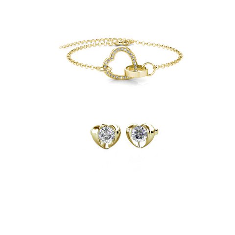 Set und Box mit verschlossenem Herz von Simply Love – Gold und Kristall