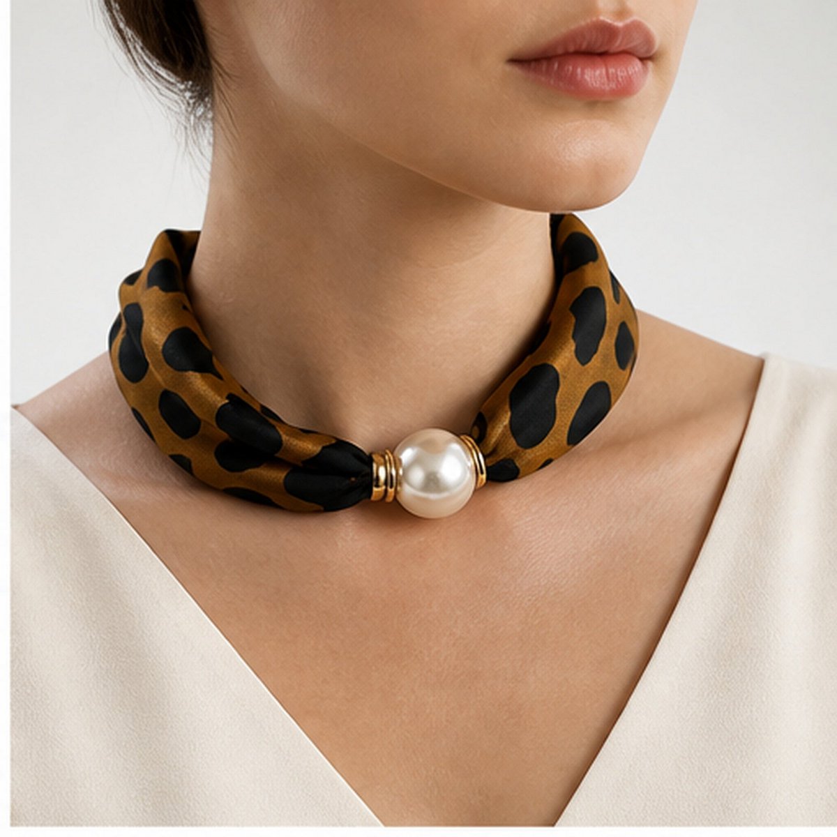 HS Pearl Scarf New Colors - Magnetic Pearl Closure