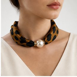 HS Pearl Scarf New Colors - Magnetic Pearl Closure