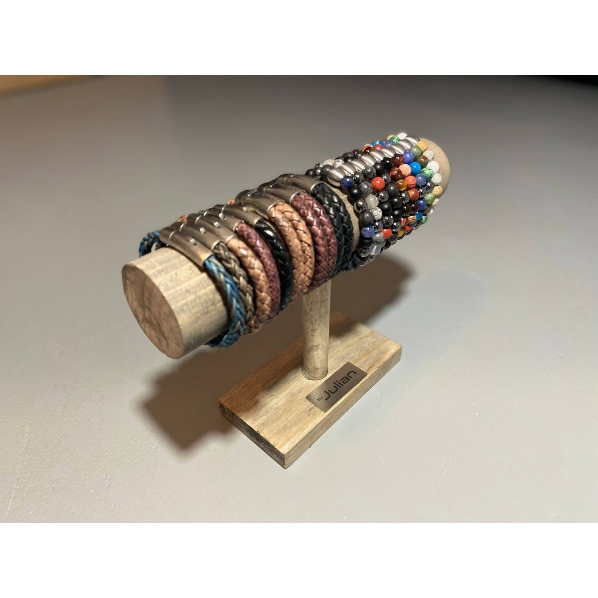 Armband display, standaard hout
