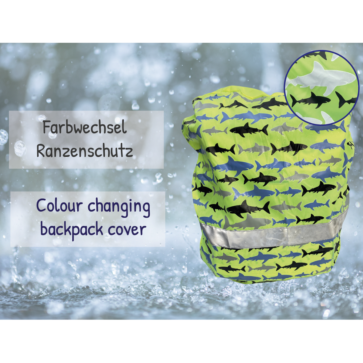 Children color change satchel protection - shark