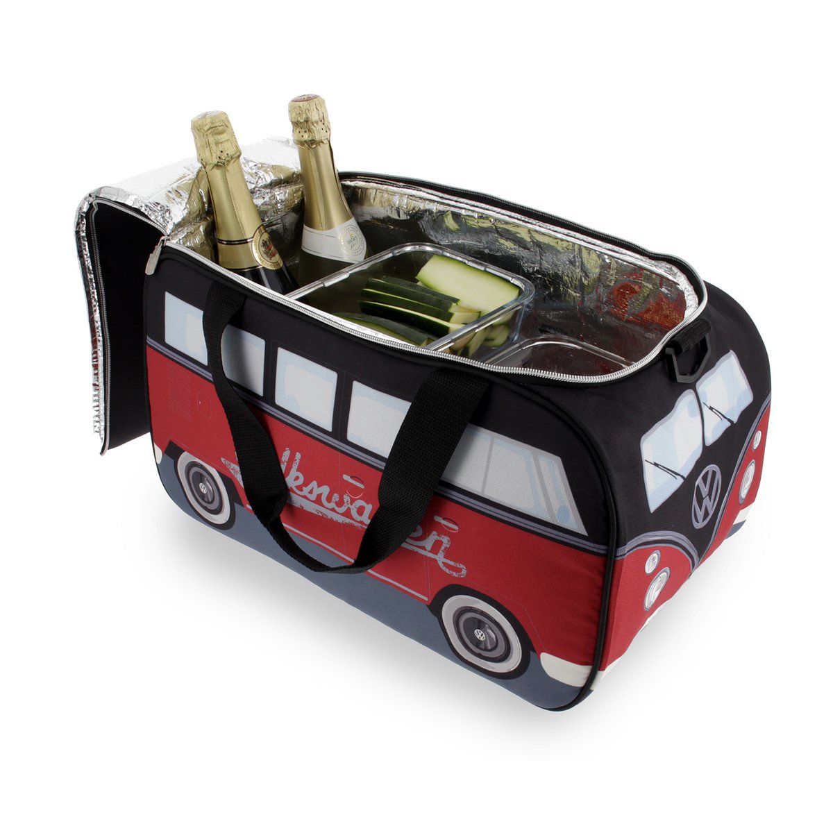 Volkswagen VW T1 Bus Koeltas (25 l) - Rood & Zwart
