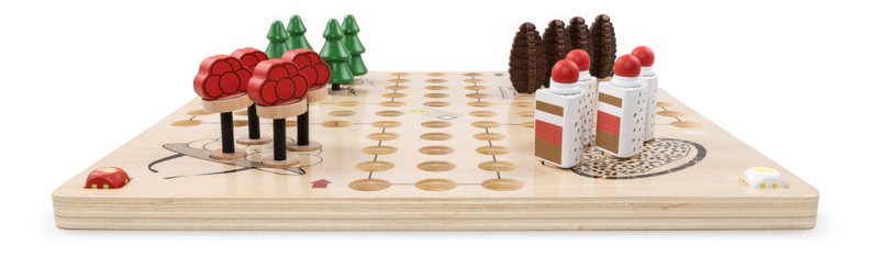 Træbrætspil | God fornøjelse i Schwarzwald | Familiebrætspil Ludo Spil | 34x34 cm