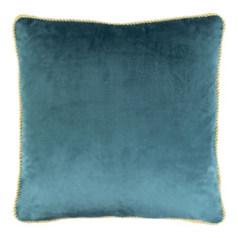 Cushion velvet gold petrol 45x45cm