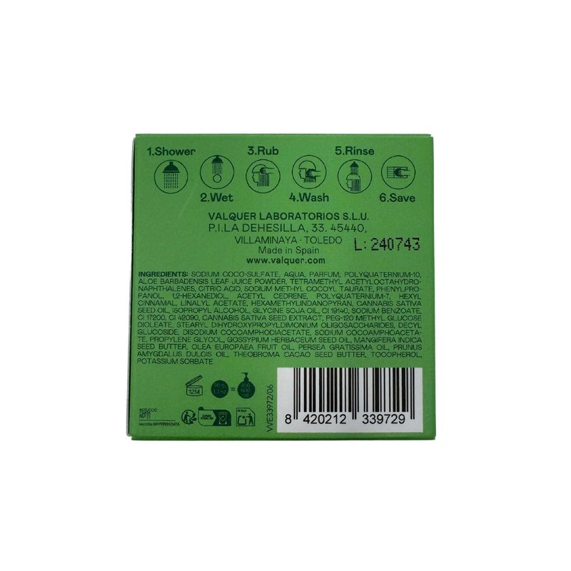 Hamp Solid Shampoo med Cannabisekstrakt og Hampeolie - 50g