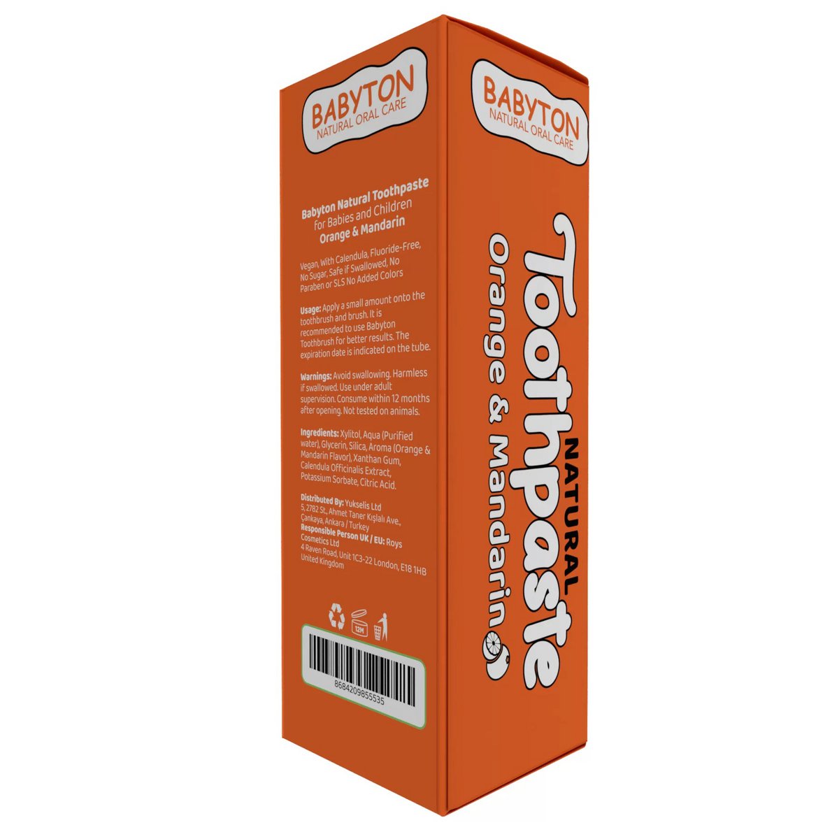 Babyton Natural toothpaste with orange and mandarin taste 50g