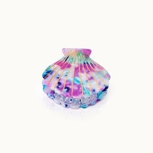 Haarclip schelpvorm aqua