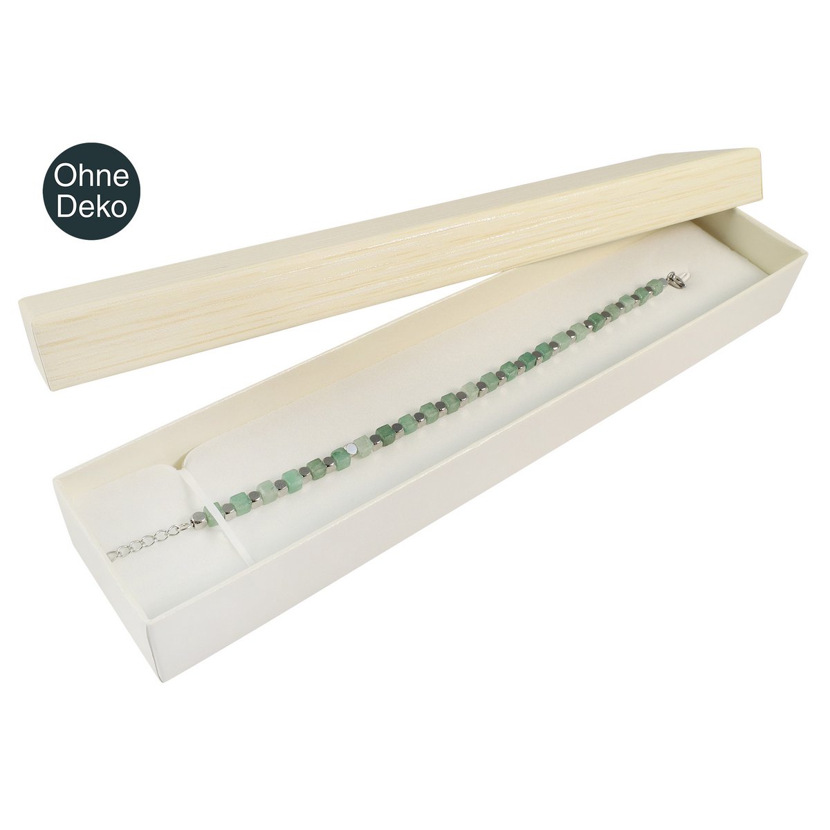 Papp Schmuckboxen, crème, VE12, 4,5 x 21,5 cm
