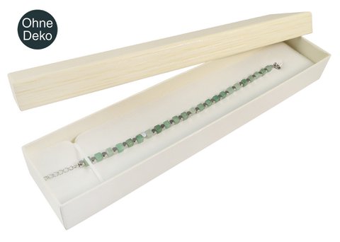Papp Schmuckboxen, creme, VE12, 4,5 x 21,5 cm