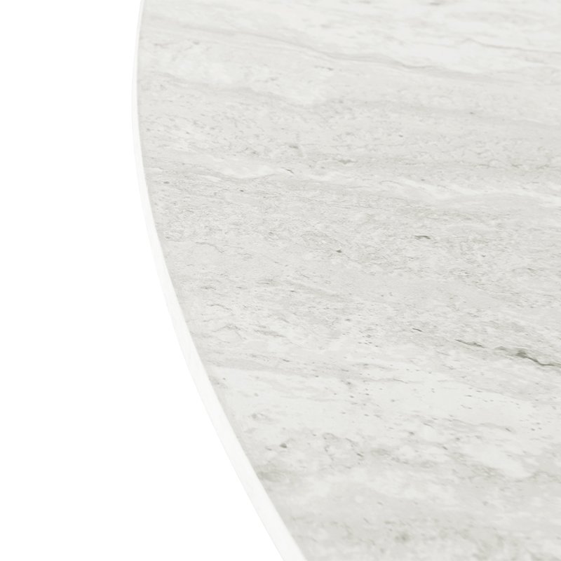 Mesa de comedor redonda de Tiana [Travertino] [80 cm]