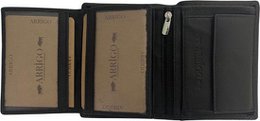 Schwarze Brieftasche Wallet Männer echt lernen RFID Anti Skim