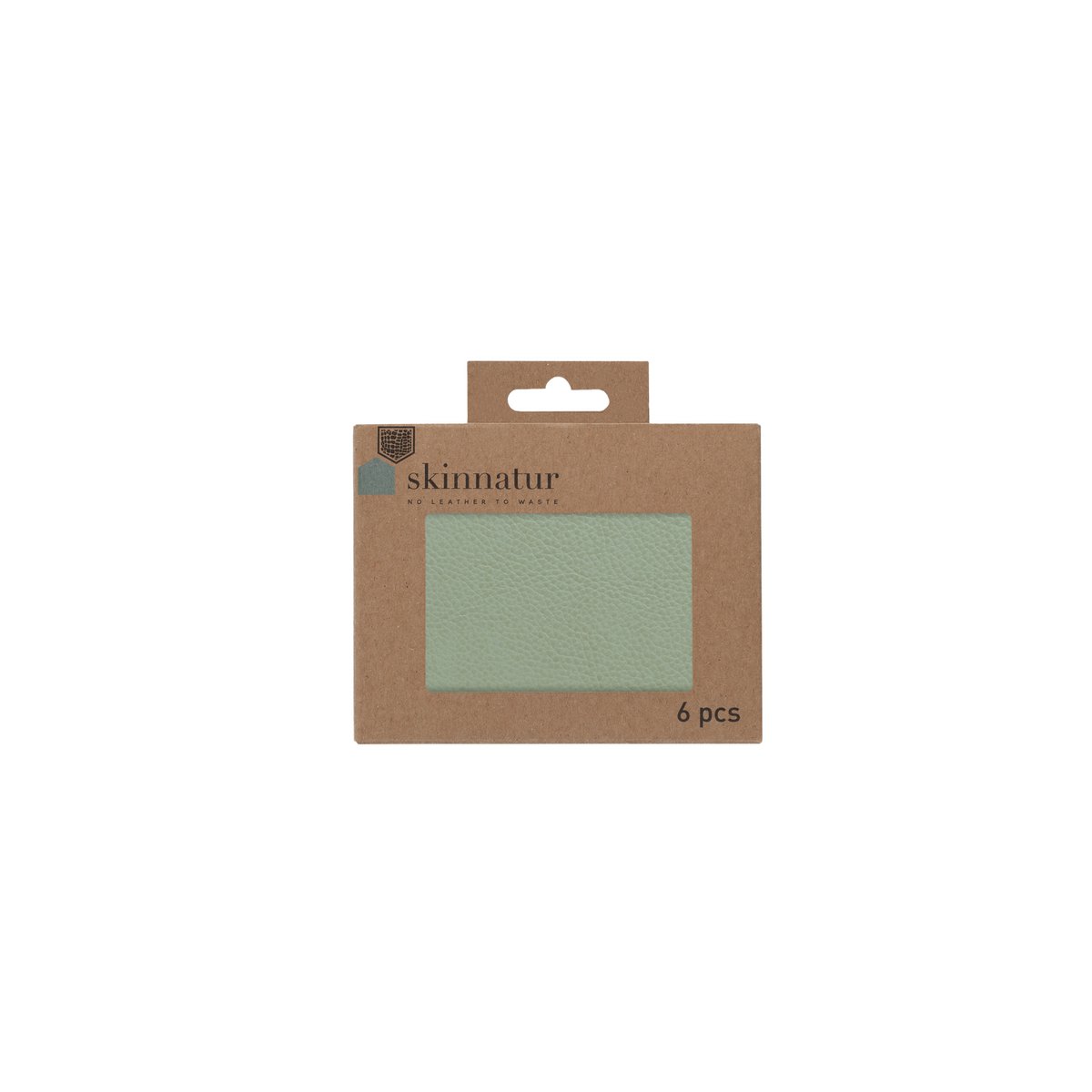 Skinnatur-Untersetzer | recyceltes Leder | Ziegel 13x10cm | 6er-Set