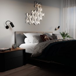 Betoniq væglampe "Donoma Flex" 1 lampe Kobber Sort