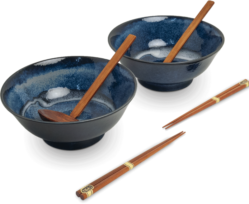 Edo Izayoi Ramenbowlset, 22x9cm, 2 pers., giftbox