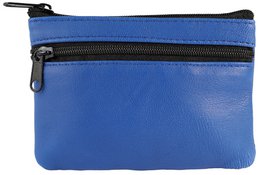 Portachiavi/portachiavi in ​​vera pelle Excellanc, blu