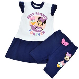 2 stuks. Disney Minnie Mouse zomerset voor babymeisjes (T-shirt, broek), blauw