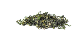 Whole leaf, handcrafted green tea with delicate, fresh aroma and subtle, sweet flavor.